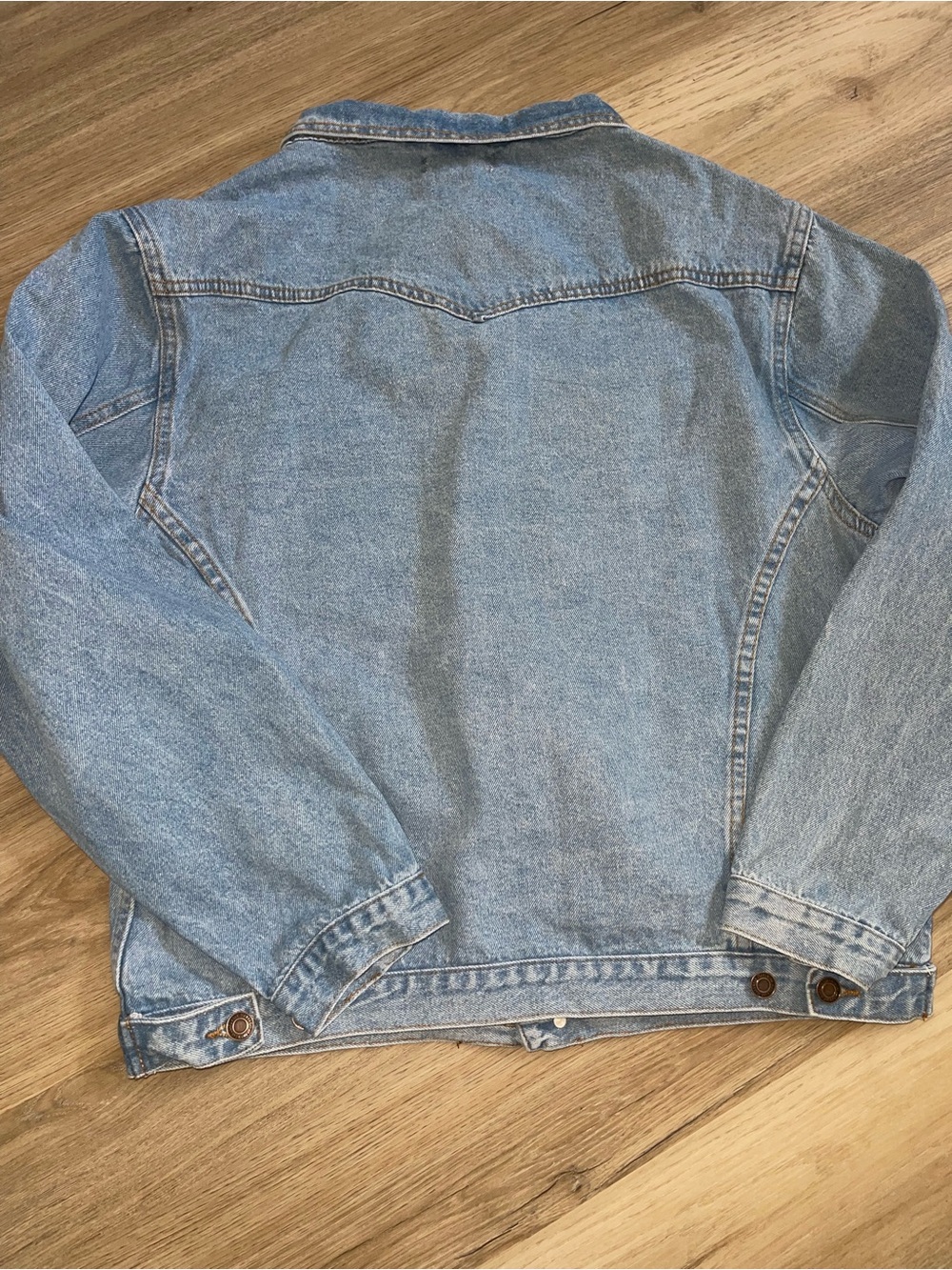 NWT Elia Cher Women's Oversized Denim Jacket - Blue - Size L - Picture 6 of 6